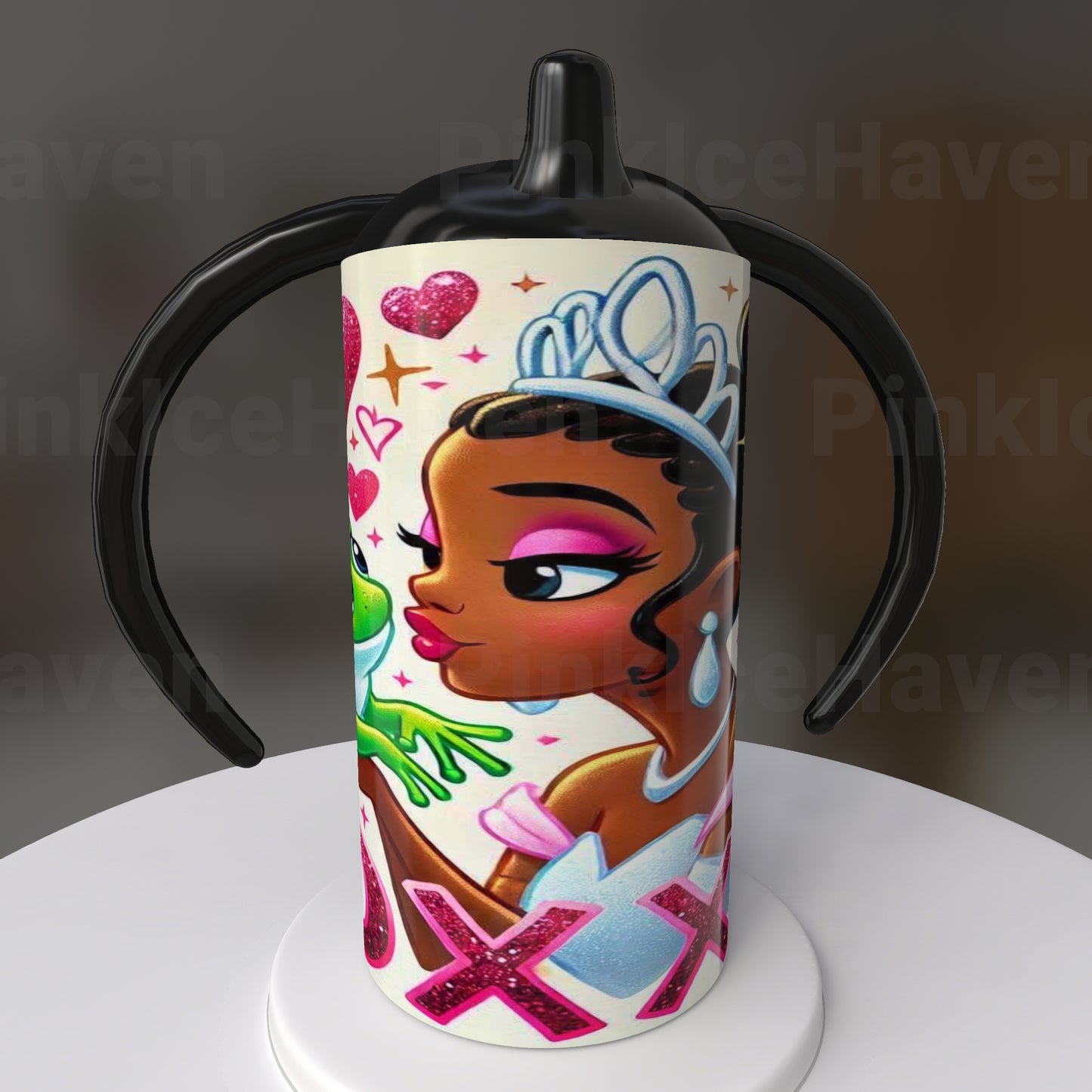 12oz Princess and the frog sublimation baby sippy tumbler cup.